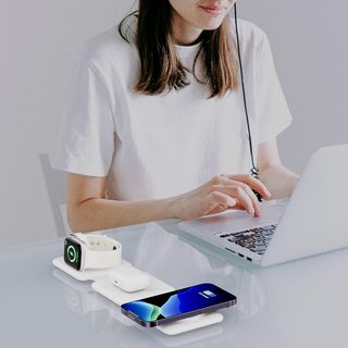 ★ Cargador Apple 3en1, 15W, plegable, inalámbrico