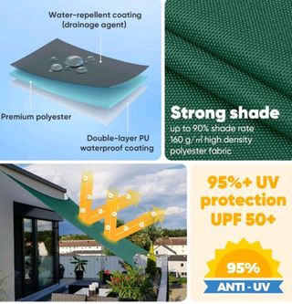 Toldo 3m x 3m + Fijaciones