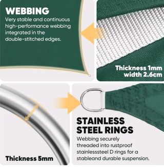 Toldo 3m x 3m + Fijaciones