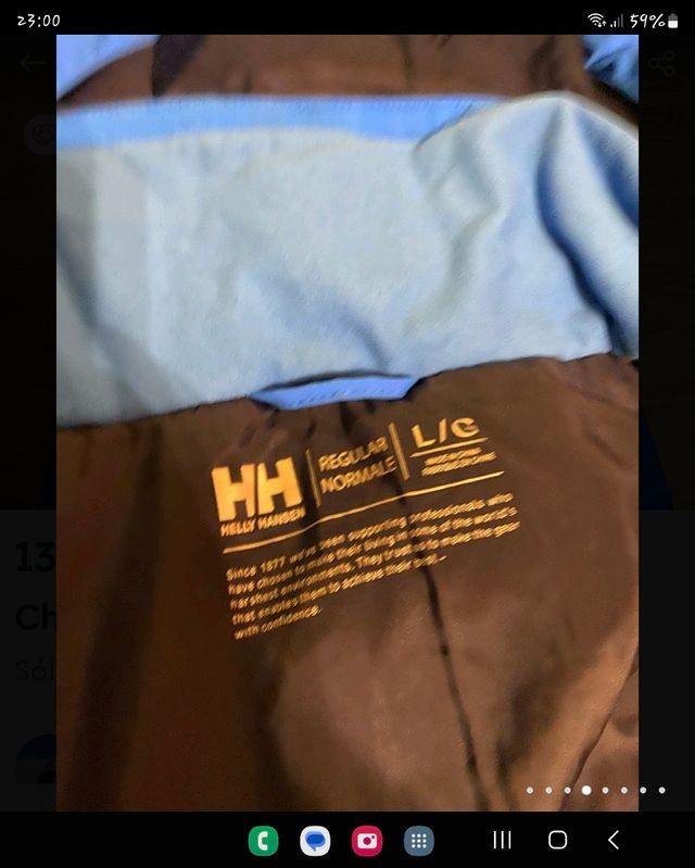 chaqueta helly hansen azul