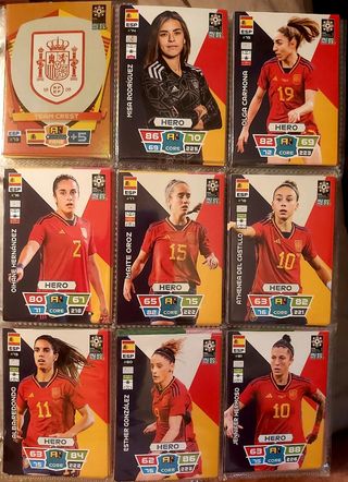 Lote España Adrenalyn mundial femenino