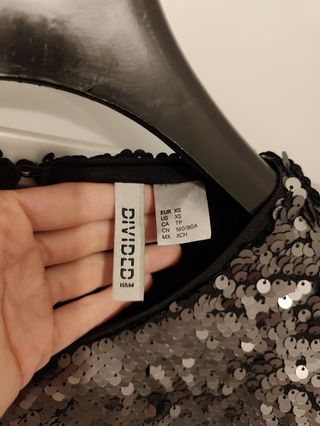 Camiseta lentejuelas H&M talla XS