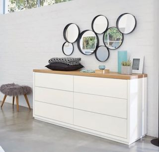 Espejo 7 espejos metal negro 121x66. Sin estrenar.