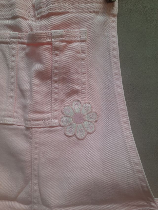Peto vaquero niña rosa T.13/14
