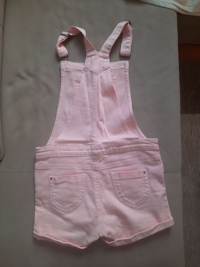 Peto vaquero niña rosa T.13/14