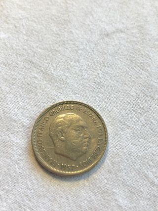 Moneda 5 pesetas 1957.
