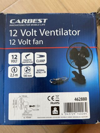 Ventilador 12V coche