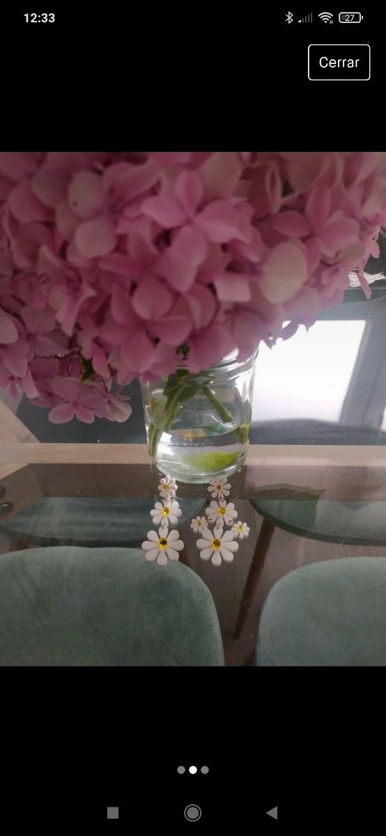 Pendientes flores artesanales