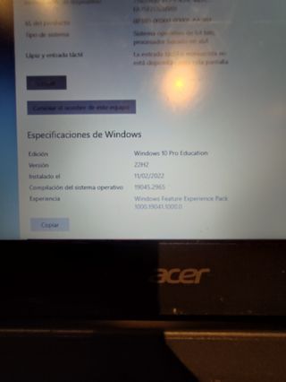 Urge venta Portátil Acer