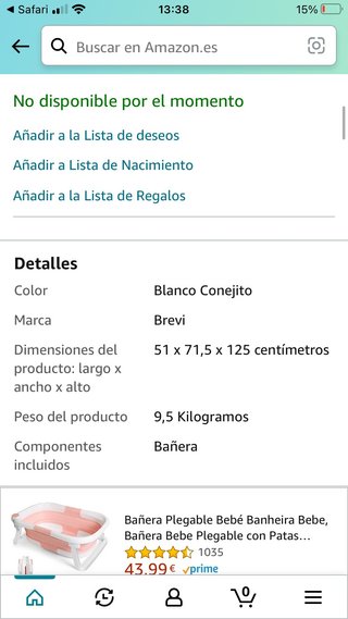 Brevi bagnotime. Bañera alta para bebé.
