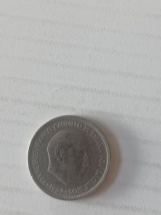 Monedas 5 pesetas del 57
