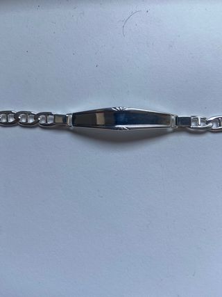 Pulsera con chapa de plata de 1 ley