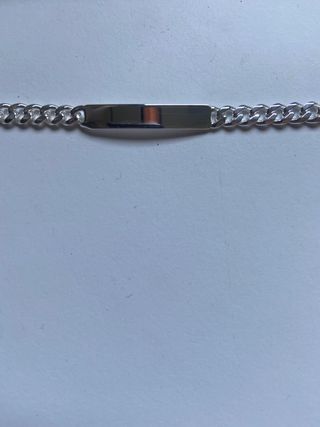 Pulsera con chapa de plata de 1 ley