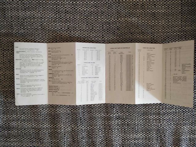 Scheda Riferimento Basic TI-99/4A