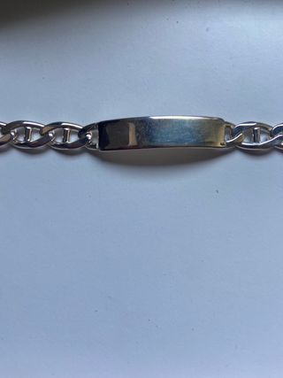 Pulsera con chapa de plata de 1 ley