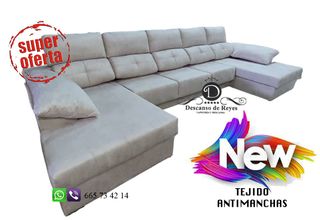 Sofá chaise longue doble antimanchas