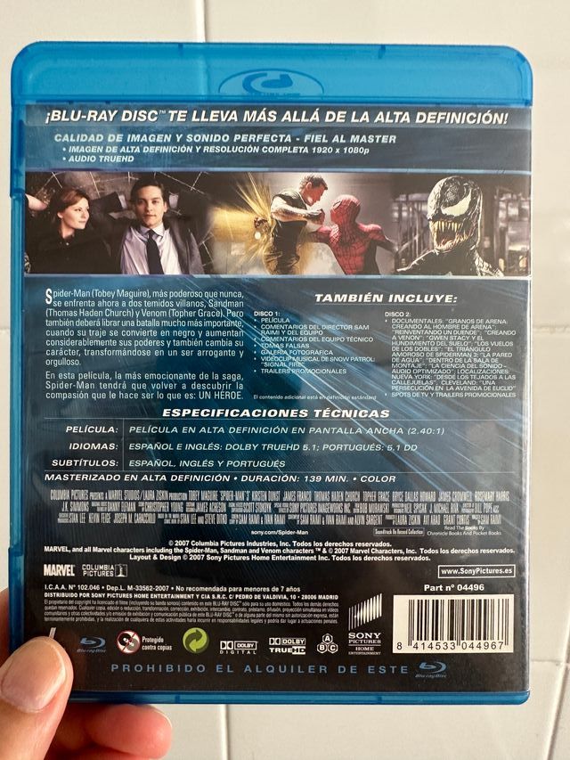 SPIDER-MAN 3 - Bluray