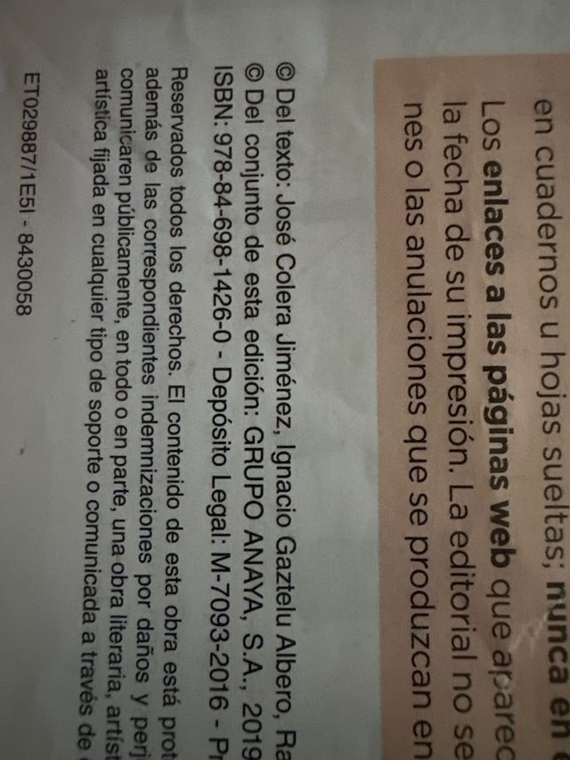 libros 2° ESO MATEMATICAS ANAYA