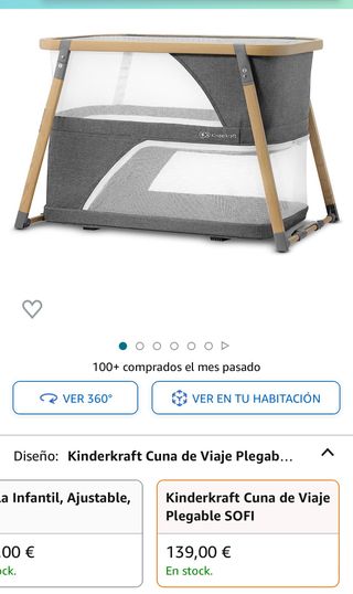 Cuna portatil de viaje bebés 