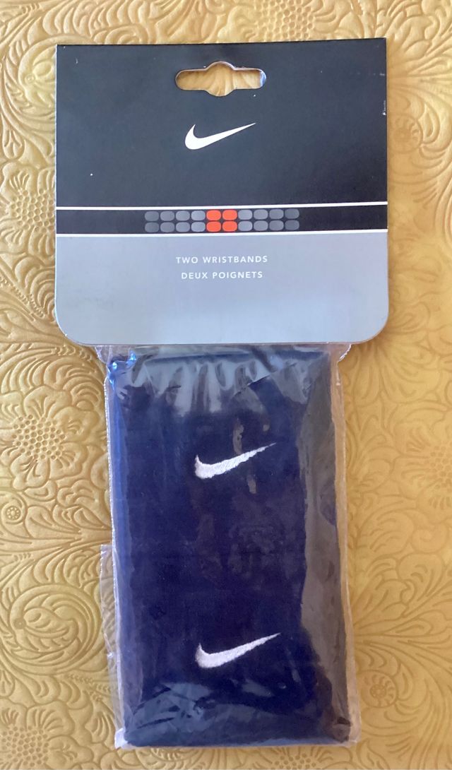 Coppia di polsini neri/Nike