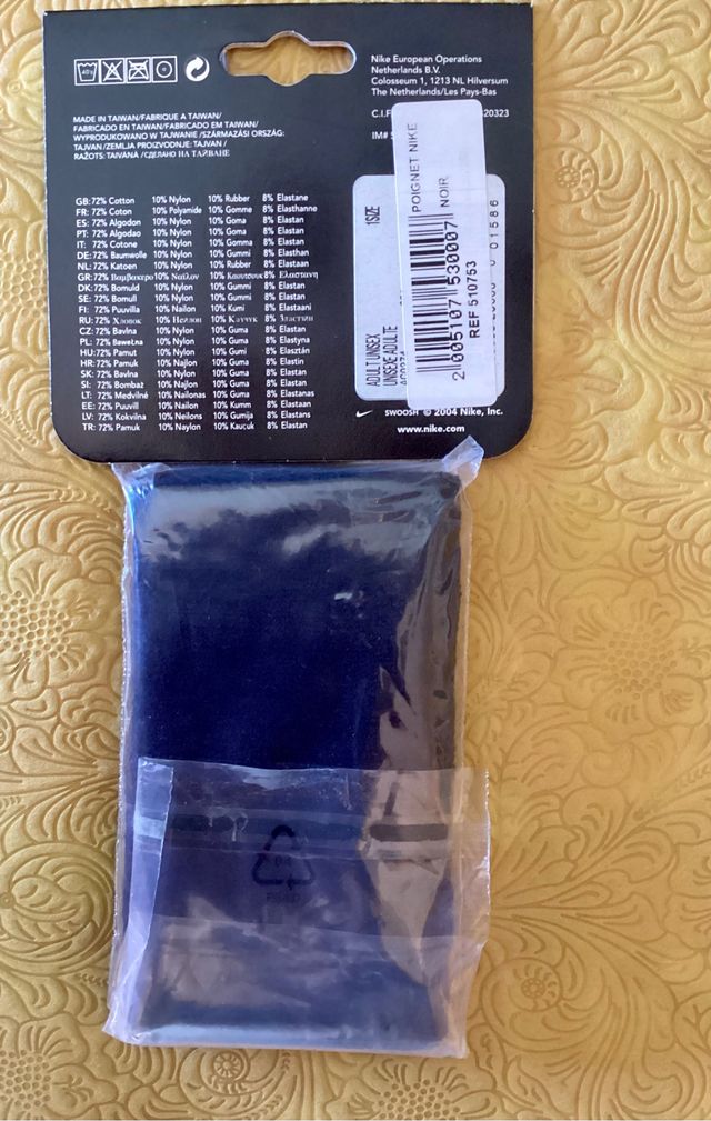 Coppia di polsini neri/Nike