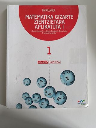 Matematika 1 (Gizarte Zientziak) - ANAYA