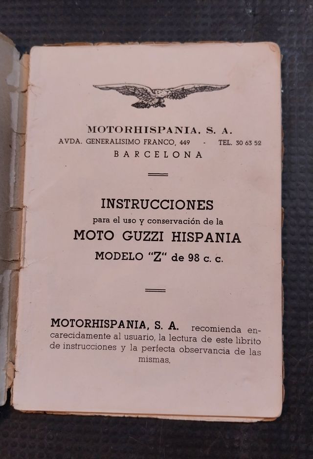 Manual usuario MotoGuzzi Z-98