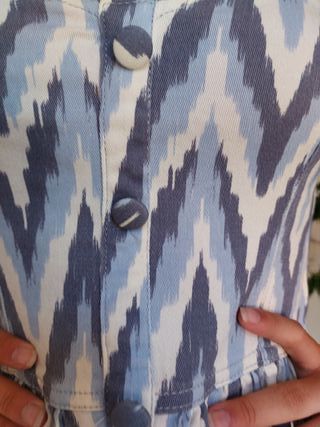 Vestido mini, vaquero verano palabra de honor