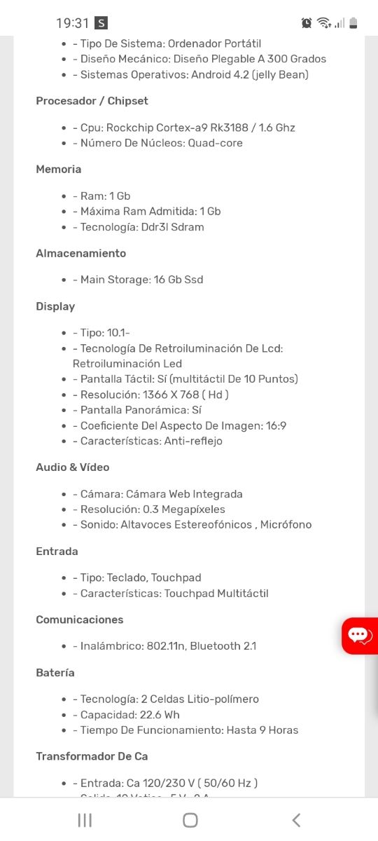 Vendo tablet con sistema Android Lenovo 10.1 