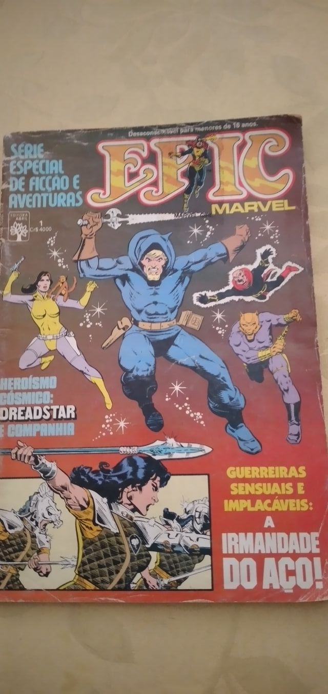 2 Revistas EPIC, Marvel, Nº1 e Nº3, 1985