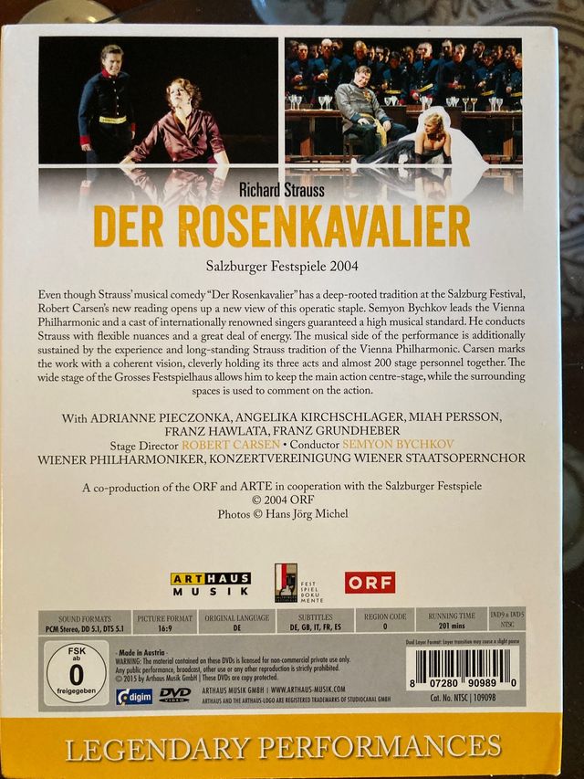 opera Der Rosenkavalier (El caballero de la rosa)