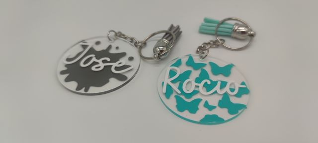 Llaveros acrilicos con nombre