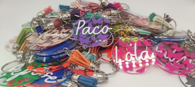 Llaveros acrilicos con nombre