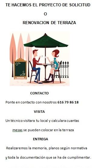 Tramitación y licencia terrazas de hoste