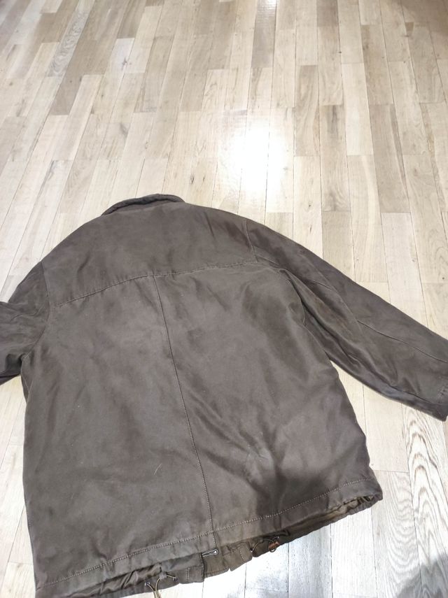 Abrigo de hombre doble capa marrón gamuza