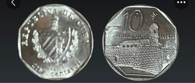 Moneda Cuba 10 centavos