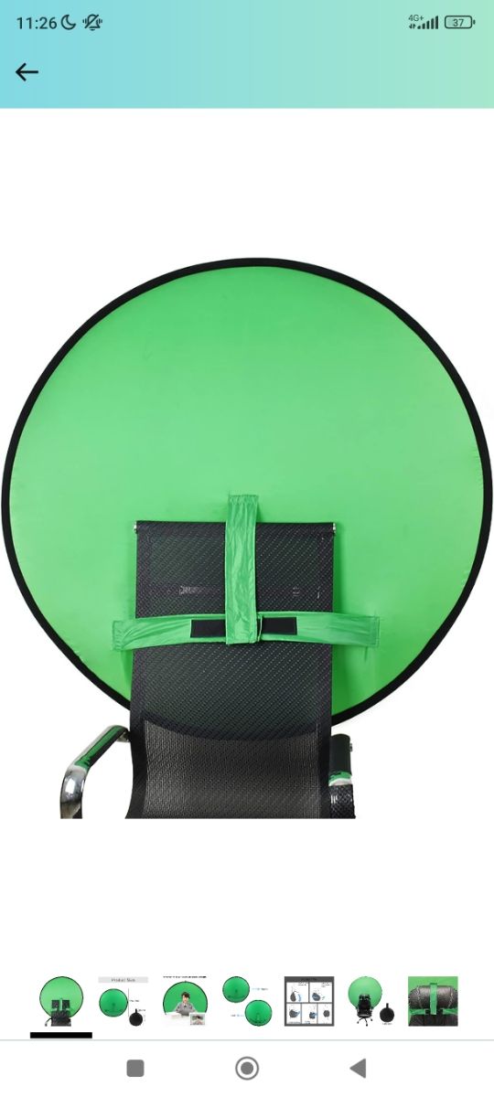 Croma fondo verde plegable para silla
