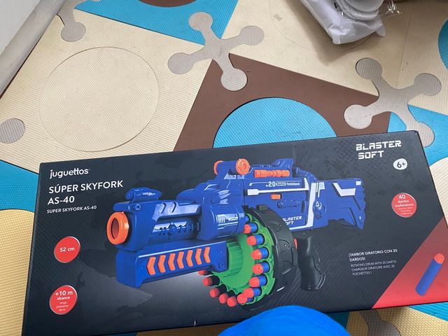 pistola tipo nerf super skyfork automatica