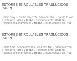 2 estores a estrenar