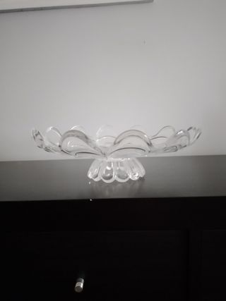 Elegante frutero de cristal