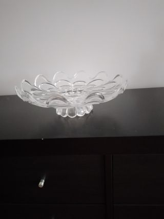 Elegante frutero de cristal