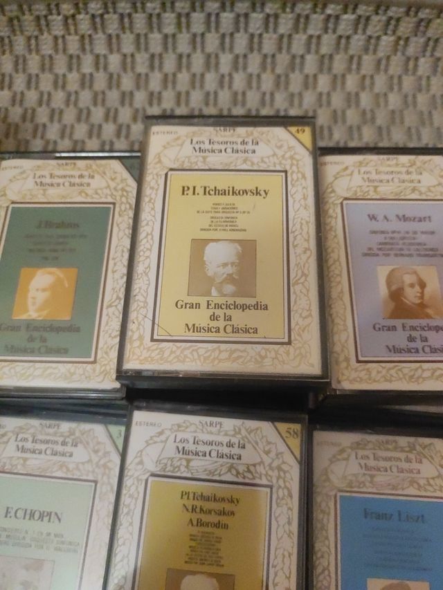 lote 58 cintas de cassettes música clásica