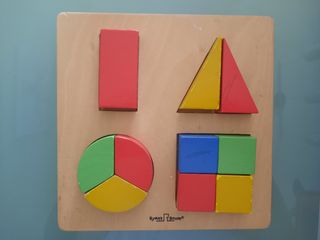 Puzzles de madera letras, números,formas