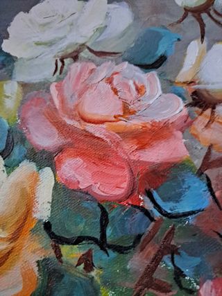 oleo sobre tela Rosas