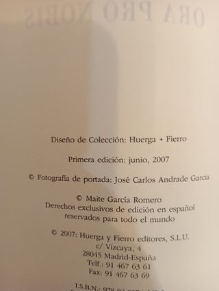 Ora Pro Nobis. PRIMERA EDICIÓN