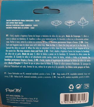 2 conjuntos de sacos higiénicos p/ tabuleiro gato
