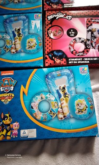 Conjunto flotadores ladybag y patrulla canina