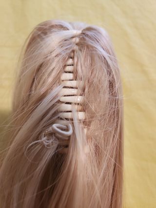 Extensiones rubias de pinza