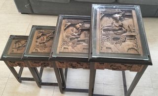 conjunto de mesas nido antiguas 