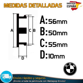 X4 Tapacubos BMW 56mm Emblemas Tapas de Llantas